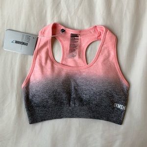 Gymshark ombre peach pink sports bra